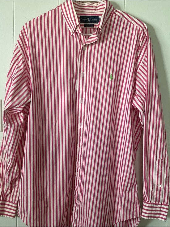 Ralph Lauren Other - Ralph Lauren SZ M Red and White Striped Cotton Button-Down Shirt